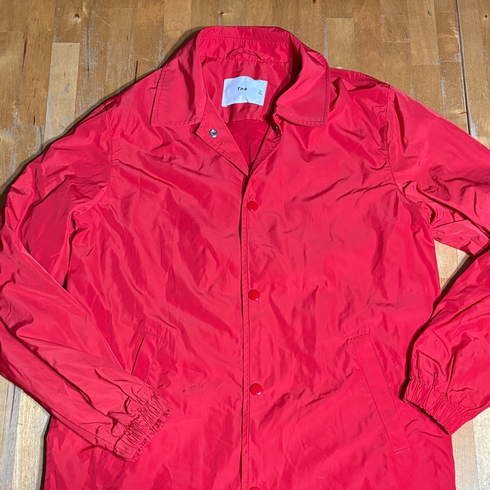 TNA Red Lightweight button up windbreaker